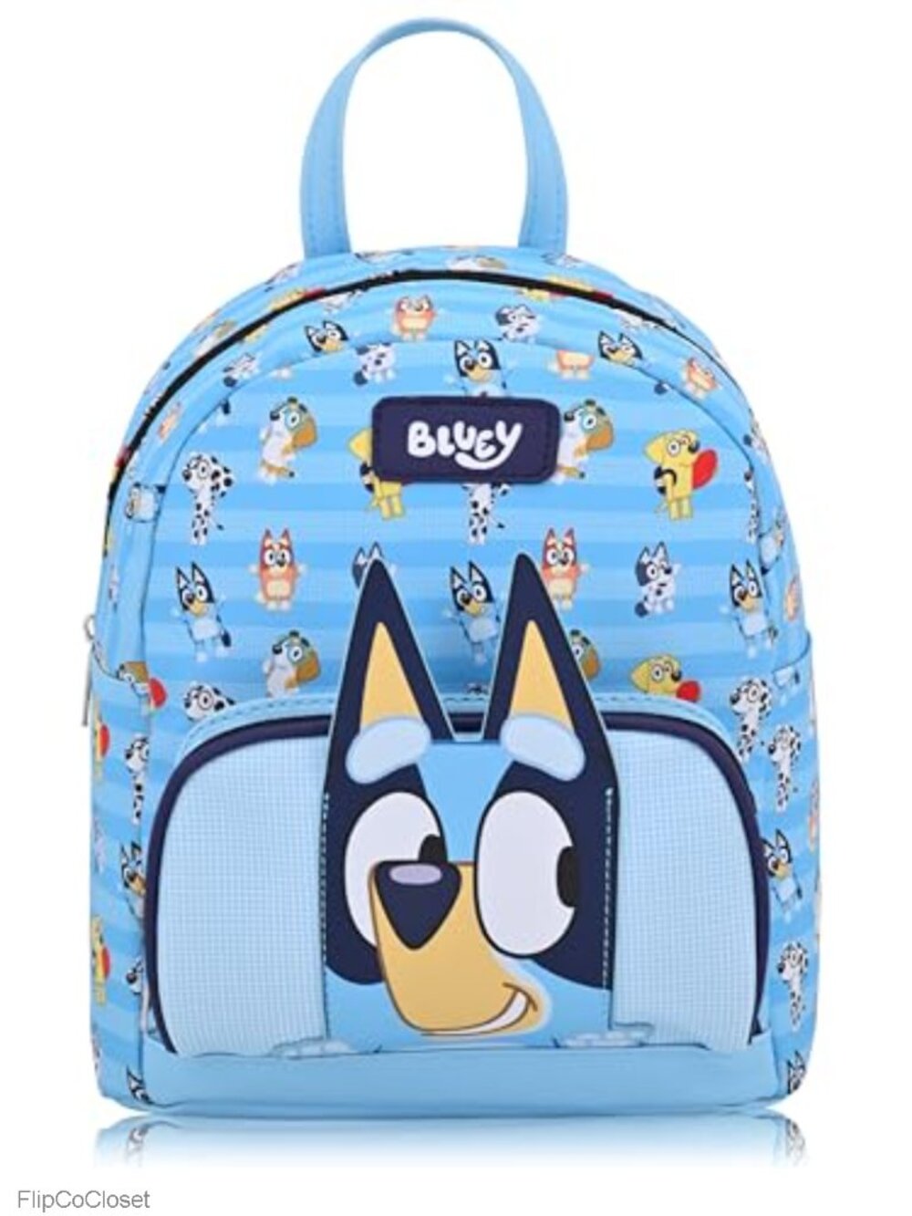 Officially Licensed Bluey Mini Backpack PU Leather Adjustable Strap 10"